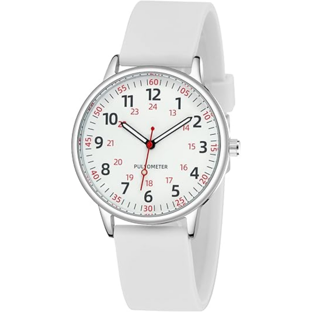 Stylish Women's Clip-On Fob Watch – Waterproof Silicone Nurse Watch in Elegant Colours