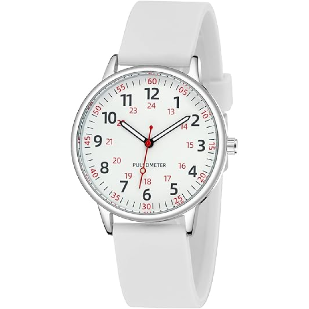 Stylish Women's Clip-On Fob Watch – Waterproof Silicone Nurse Watch in Elegant Colours