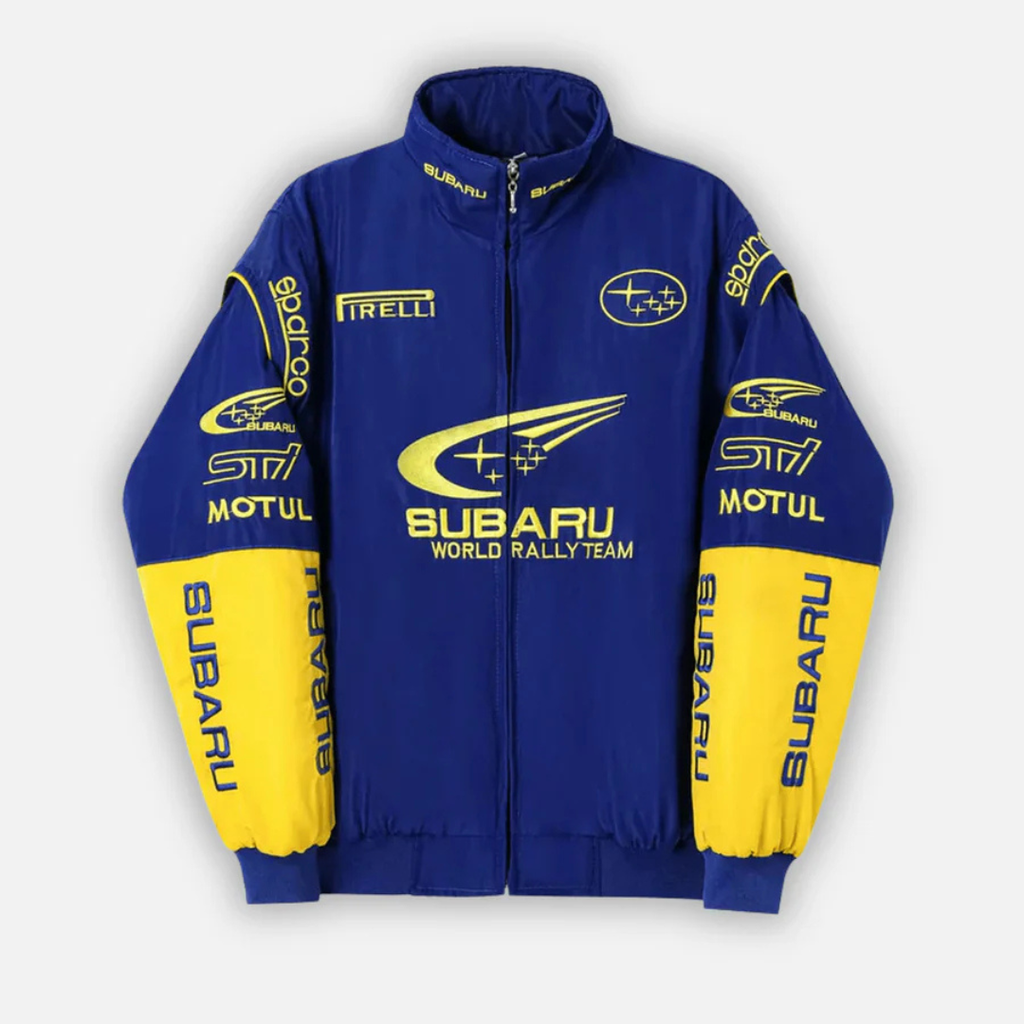 Subaru Rally Vintage Racing Jacket – Blue Edition – Unisex – Retro