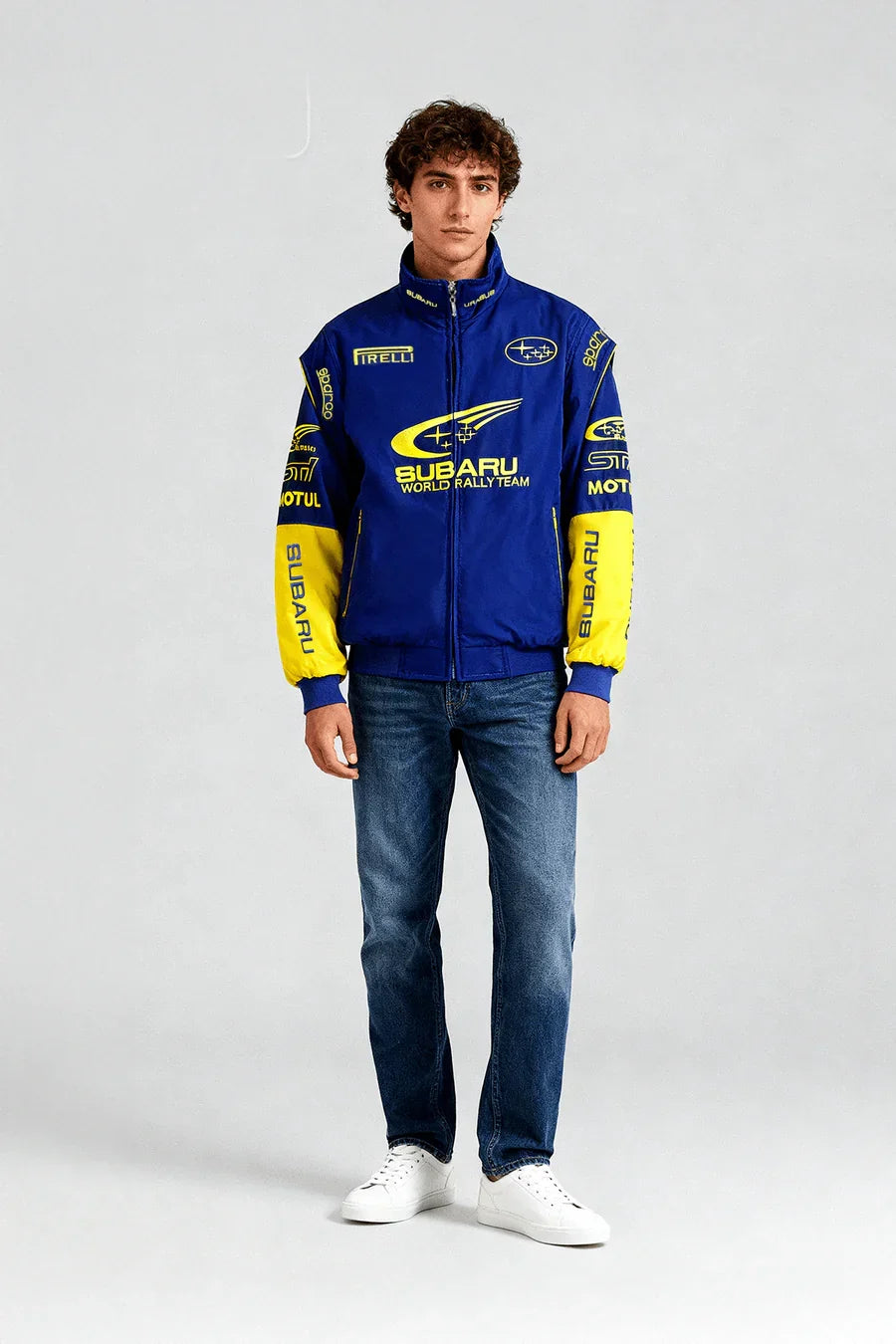 Subaru Rally Vintage Racing Jacket – Blue Edition – Unisex – Retro