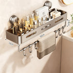 Suction Cup Bathroom Shelf, Wall-Mounted