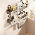 Suction Cup Bathroom Shelf, Wall-Mounted