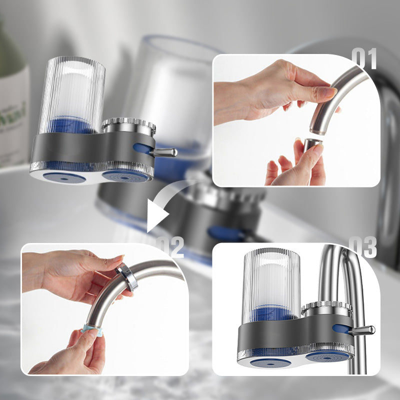 Tap water filter with adapters