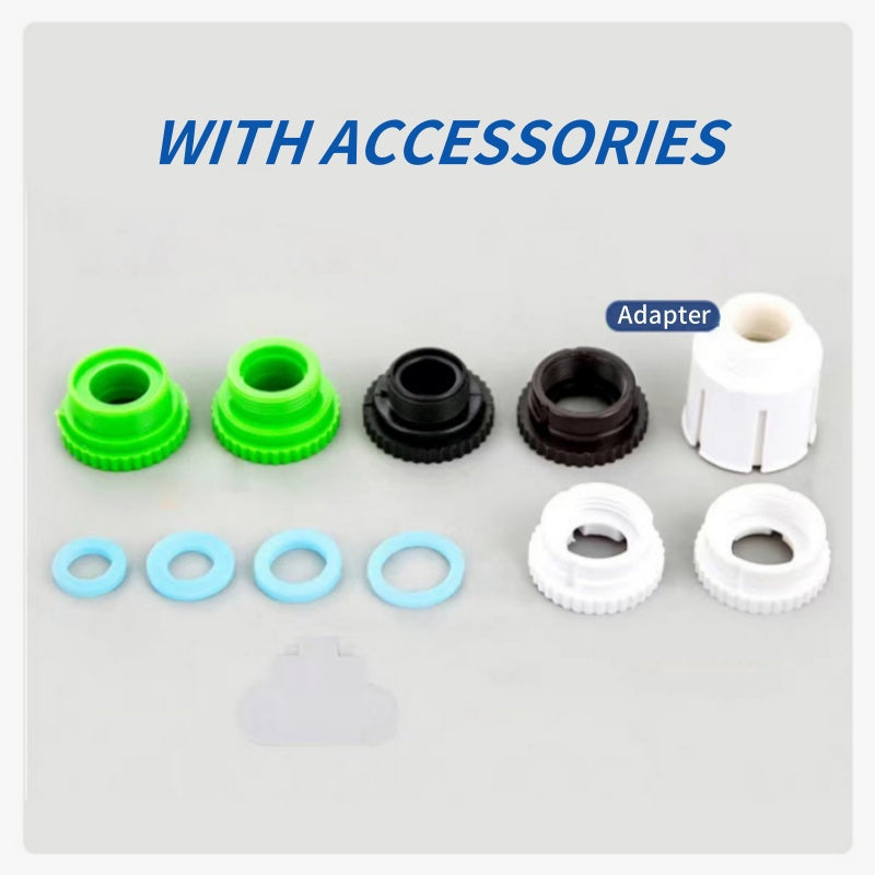 Tap water filter with adapters