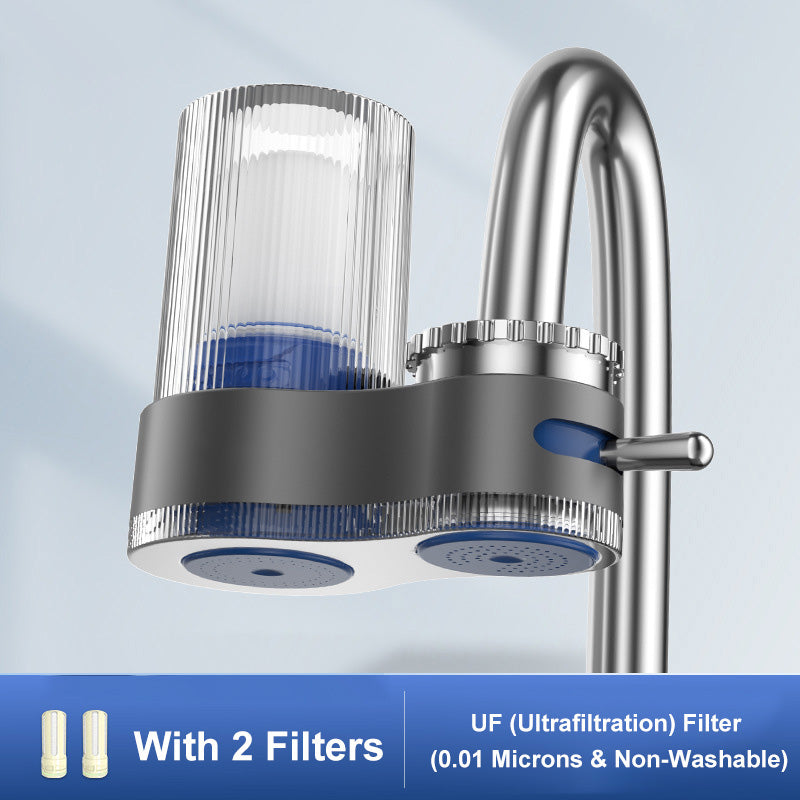 Tap water filter with adapters