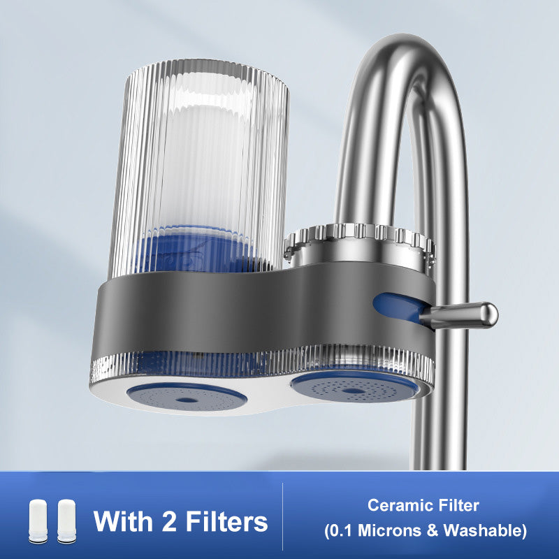 Tap water filter with adapters