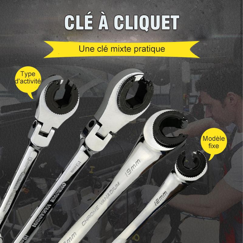 Telescopic Ratchet Wrench with Swivelling Head