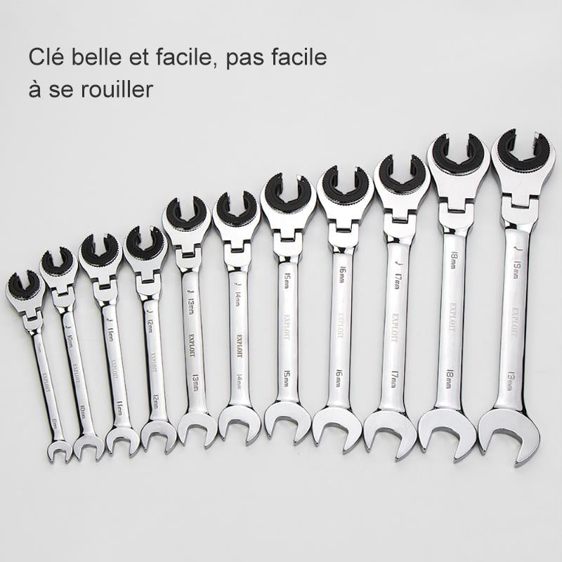 Telescopic Ratchet Wrench with Swivelling Head