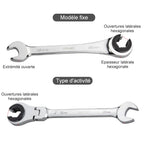 Telescopic Ratchet Wrench with Swivelling Head