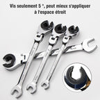 Telescopic Ratchet Wrench with Swivelling Head