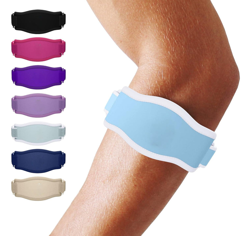 Tennis elbow brace, adjustable 3-strap compression support for tendonitis