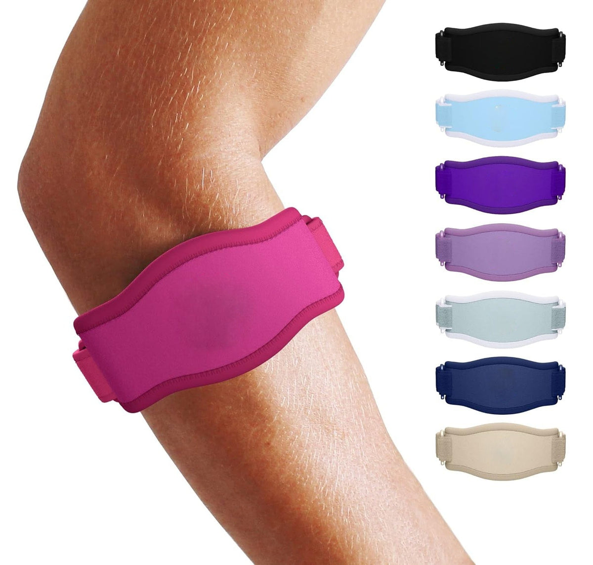 Tennis elbow brace, adjustable 3-strap compression support for tendonitis
