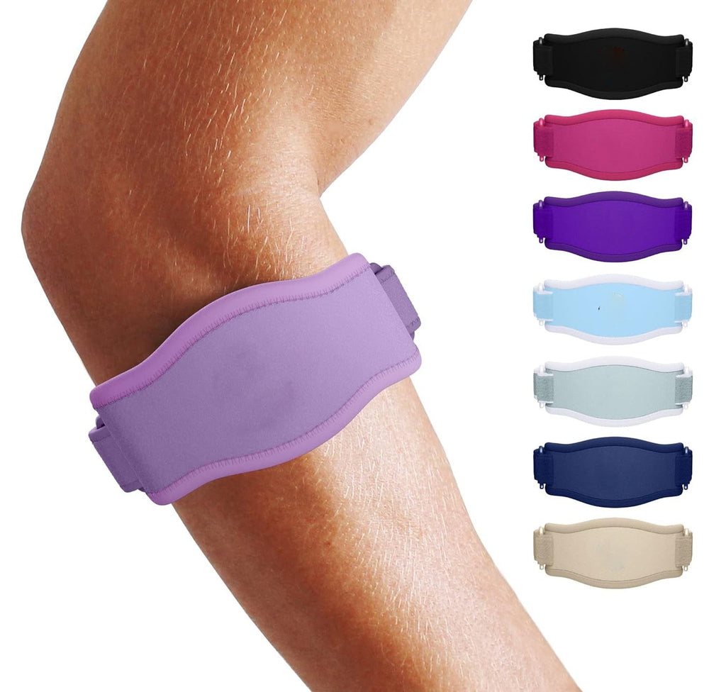 Tennis elbow brace, adjustable 3-strap compression support for tendonitis