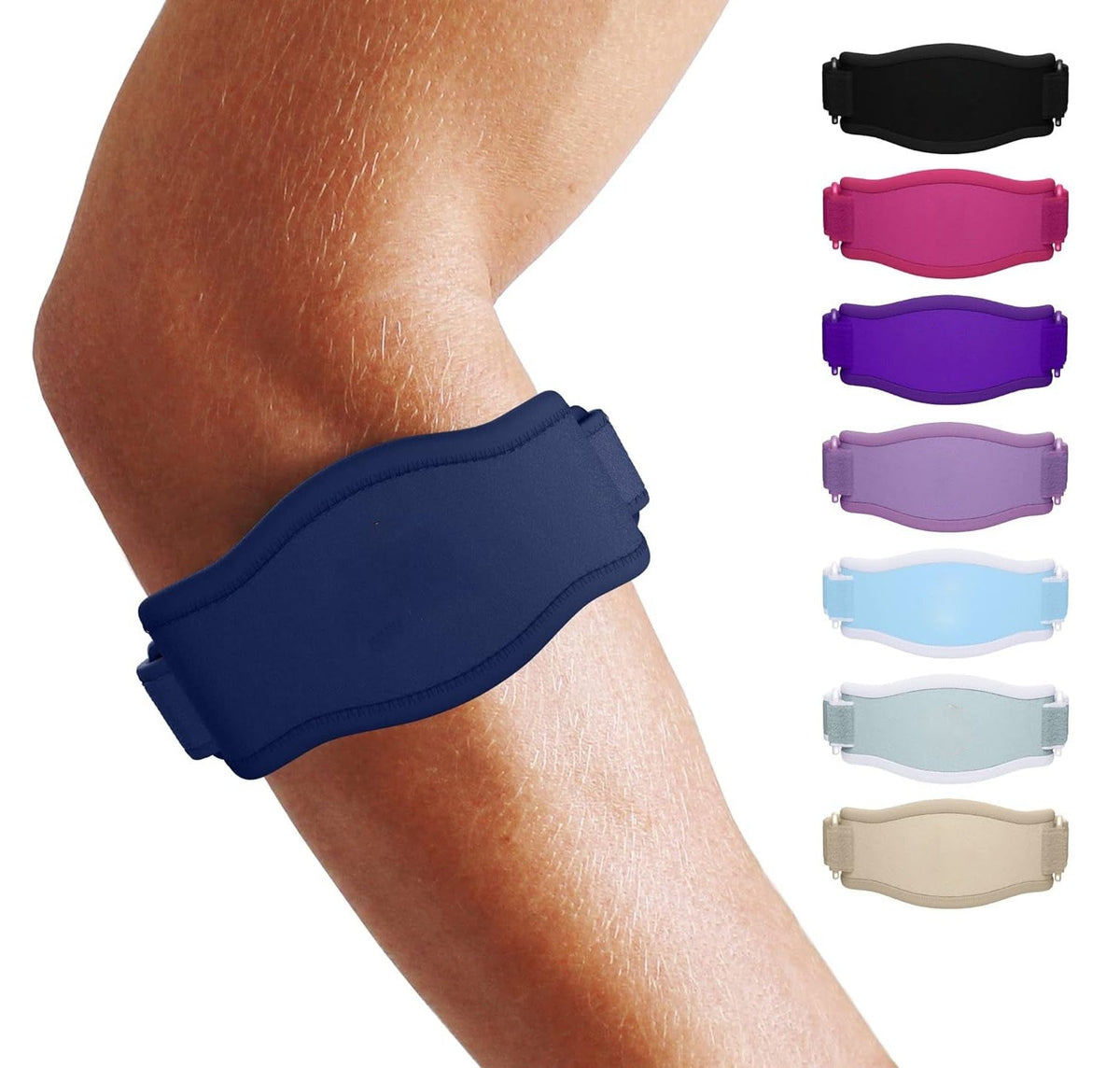 Tennis elbow brace, adjustable 3-strap compression support for tendonitis