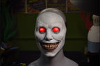 Terrifying Halloween Mask, Smiling Demon Latex Mask for Adults, Creepy Mask for Parties and Cosplay, LED Versions Also A