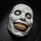 Terrifying Halloween Mask, Smiling Demon Latex Mask for Adults, Creepy Mask for Parties and Cosplay, LED Versions Also A