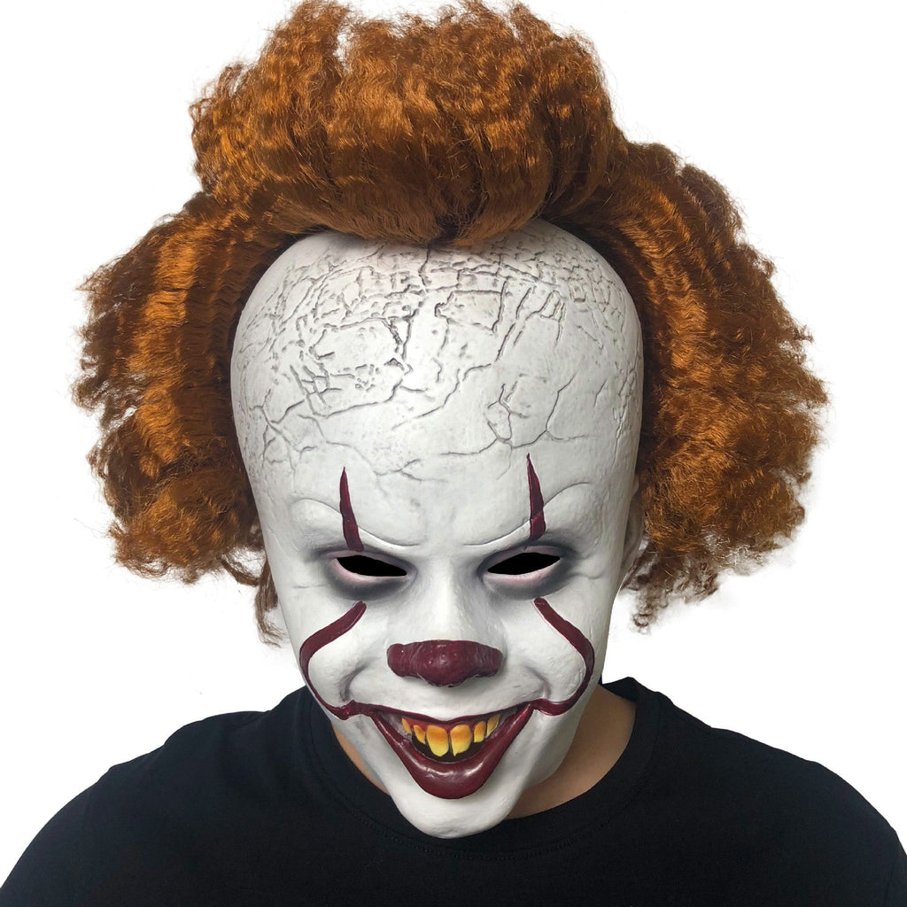 Terrifying Halloween Mask, Smiling Demon Latex Mask for Adults, Creepy Mask for Parties and Cosplay, LED Versions Also A