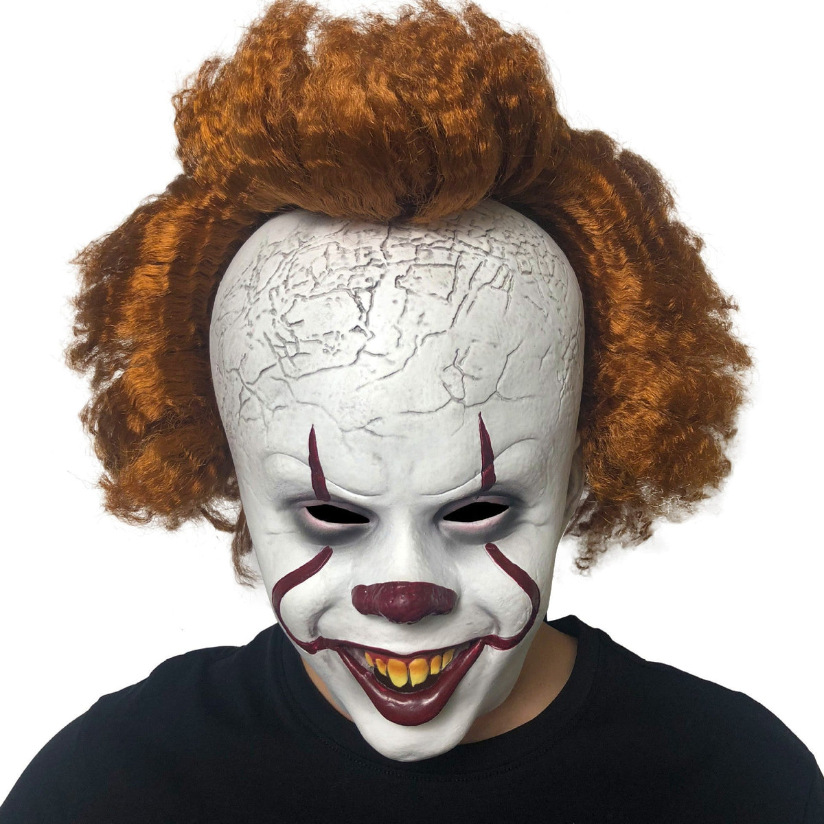 Terrifying Halloween Mask, Smiling Demon Latex Mask for Adults, Creepy Mask for Parties and Cosplay, LED Versions Also A