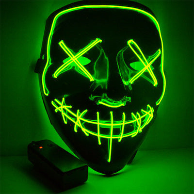 Terrifying Halloween Mask, Smiling Demon Latex Mask for Adults, Creepy Mask for Parties and Cosplay, LED Versions Also A