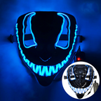 Terrifying Halloween Mask, Smiling Demon Latex Mask for Adults, Creepy Mask for Parties and Cosplay, LED Versions Also A