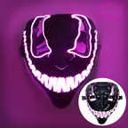 Terrifying Halloween Mask, Smiling Demon Latex Mask for Adults, Creepy Mask for Parties and Cosplay, LED Versions Also A