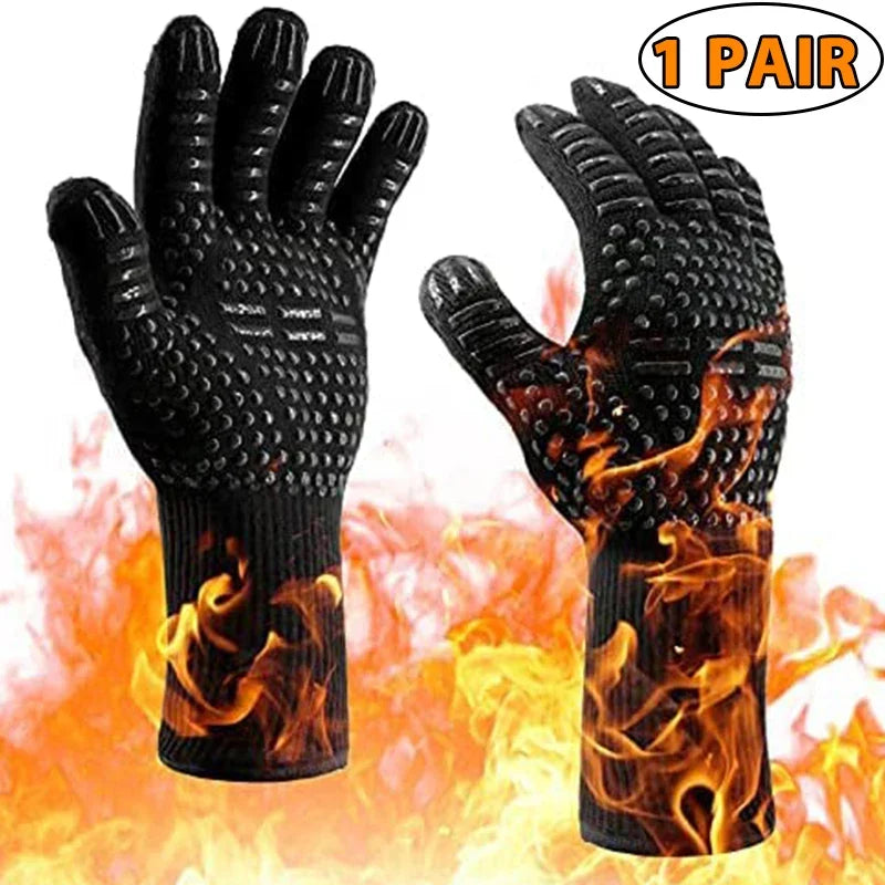 ThermaGrip Heat Resistant Grill Glove – Silicone & Cotton – Non-slip & Fireproof up to 800 °C