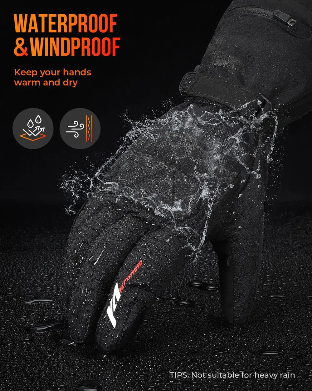 Boneroshop | Thermal Heated Gloves | Waterproof Rechargeable Winter Gloves