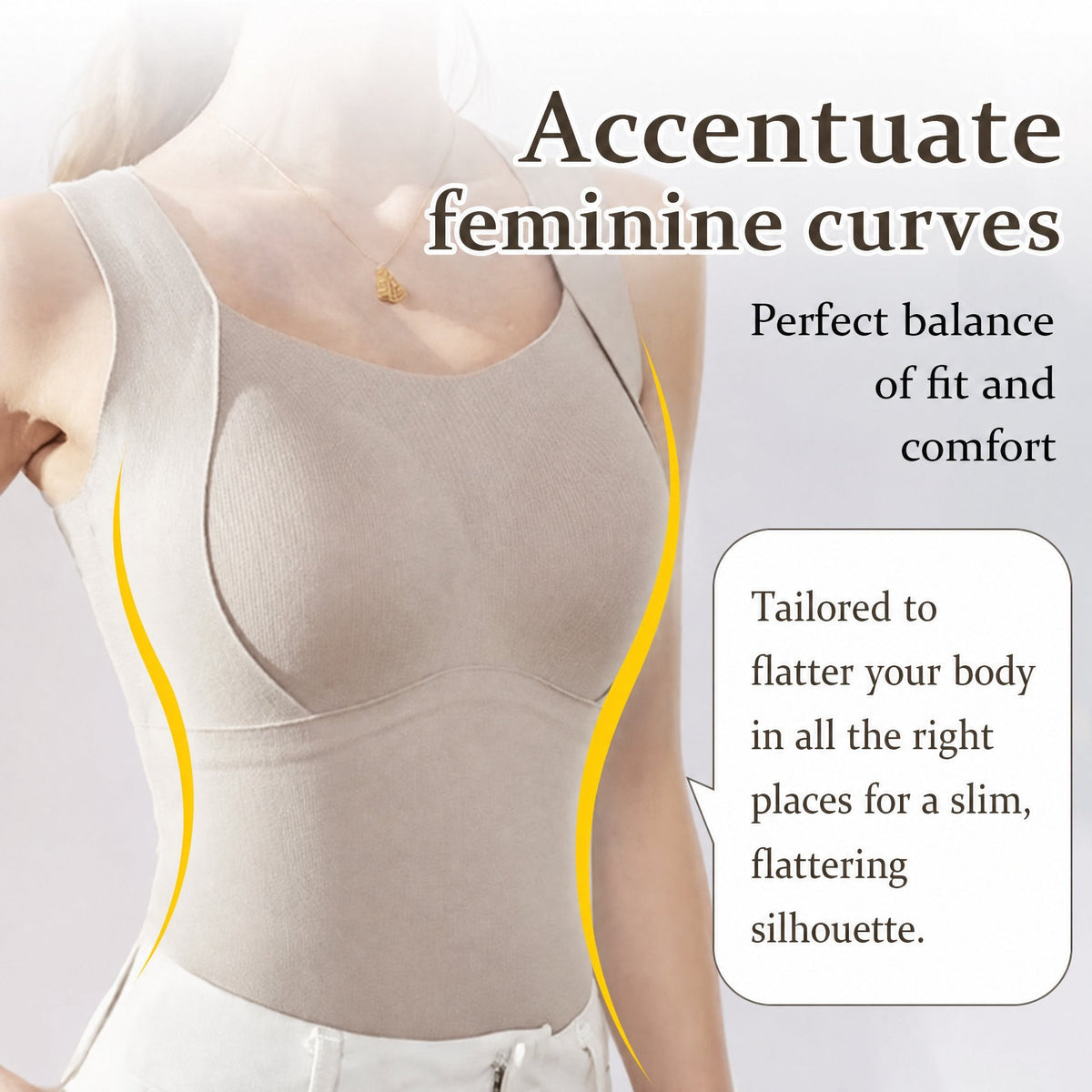 Thermal Tank Top with Built-In Bra | Shaping & Seamless | Warm & Comfortable
