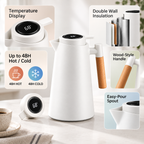 Thermo Kettle Temperature Display Double Wall Insulated