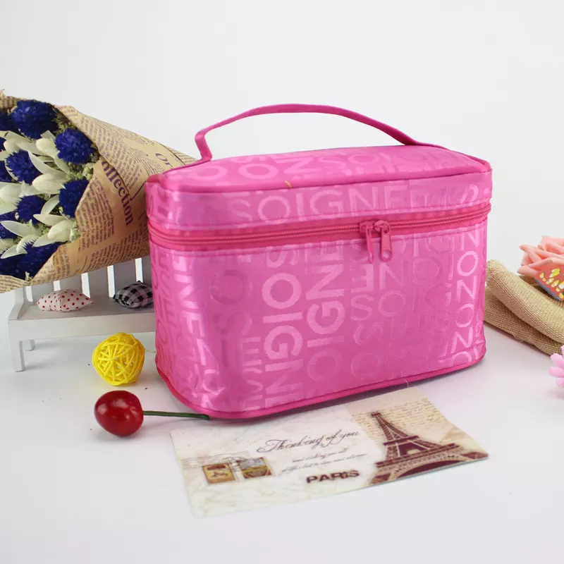 Tiered Makeup Bag with Brush Compartment