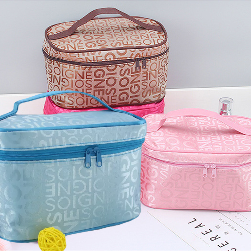 Tiered Makeup Bag with Brush Compartment