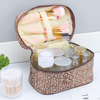 Tiered Makeup Bag with Brush Compartment