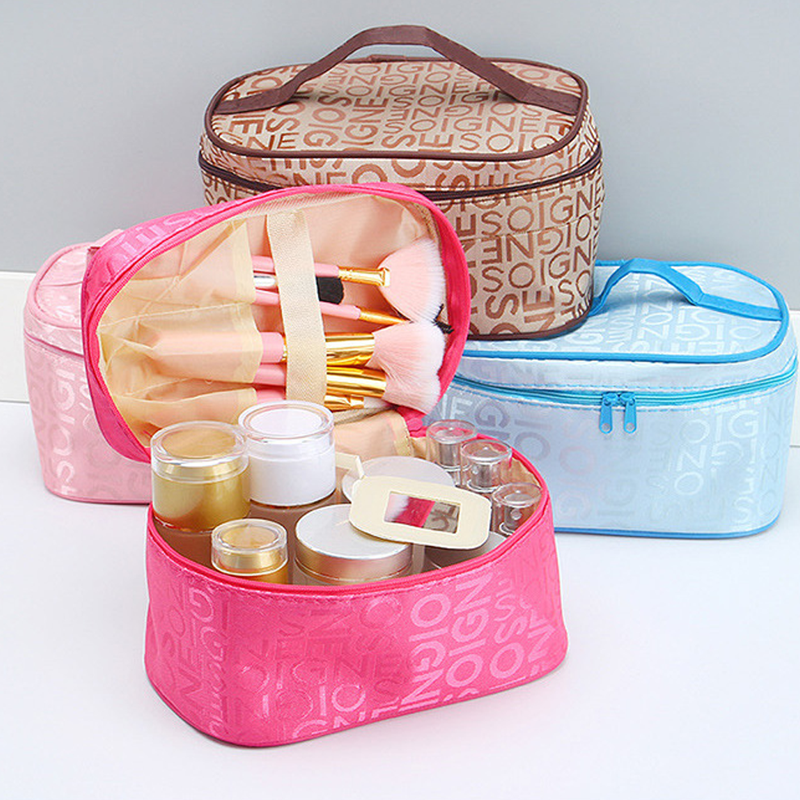 Tiered Makeup Bag with Brush Compartment