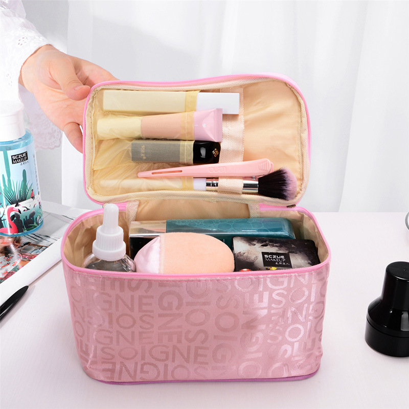 Tiered Makeup Bag with Brush Compartment