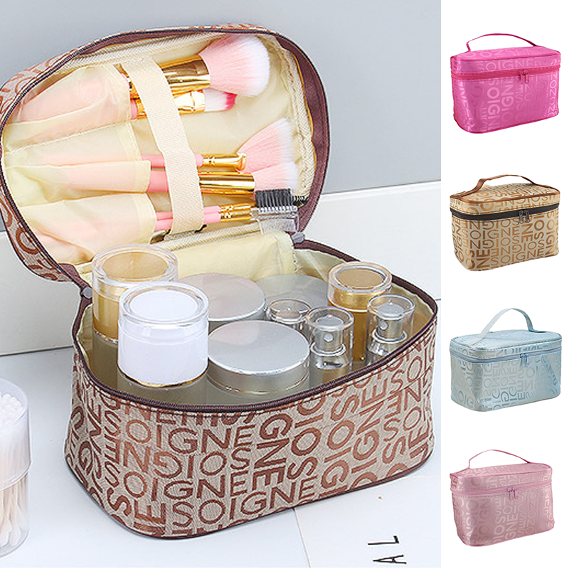 Tiered Makeup Bag with Brush Compartment