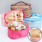 Tiered Makeup Bag with Brush Compartment