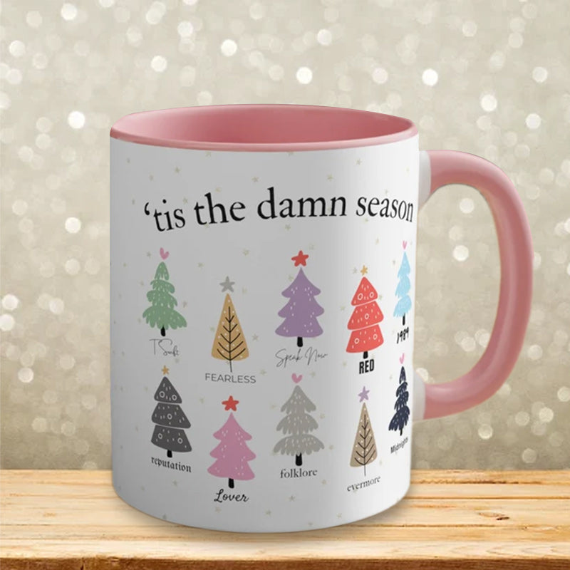 Tis The Damn Season Christmas Mug – Music Albums as Christmas Trees