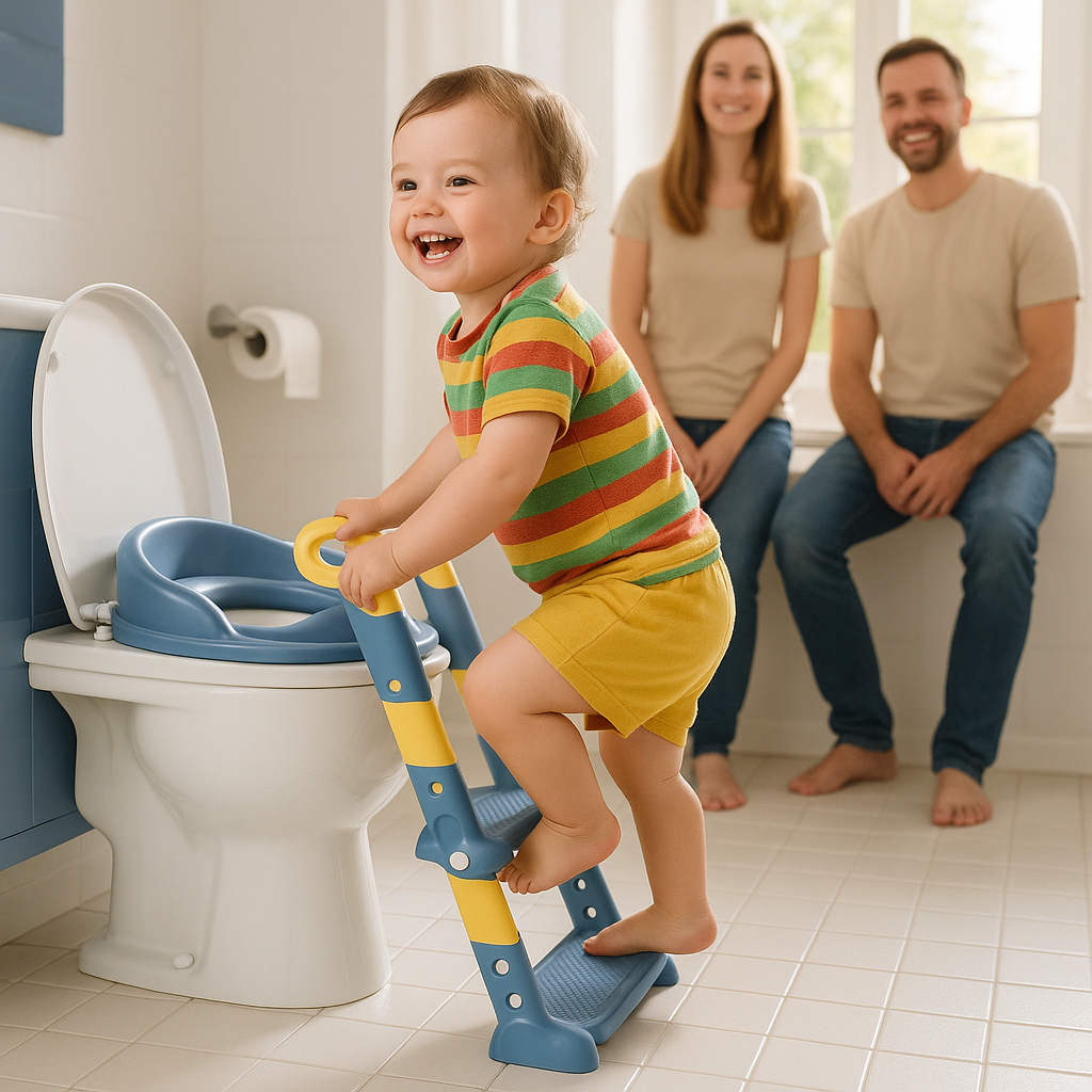 Toddler Potty Training Seat with Steps, Foldable, Ages 2–5