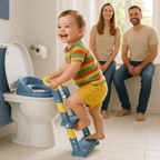 Toddler Potty Training Seat with Steps, Foldable, Ages 2–5