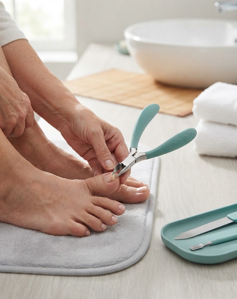 Toenail Clipper for Seniors, Thick Toenail Clippers for Ingrown Toenails, Senior Nail Clippers with Anti Splash Guard