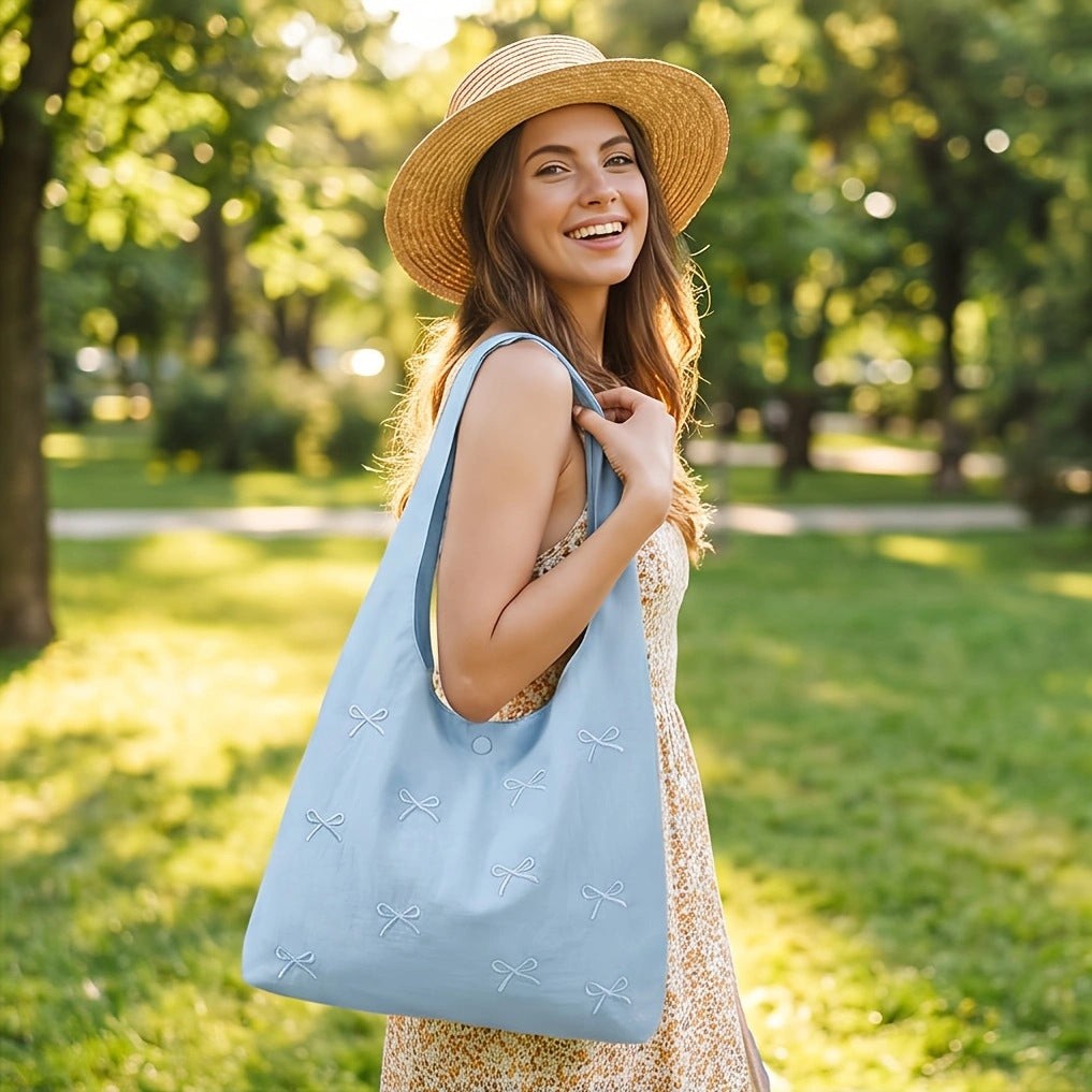 Tote Bag with Decorative Bows