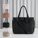 Tote Bag Women's Bow Nylon Shoulder Handbag Work Travel