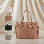 Tote Bag Women's Bow Nylon Shoulder Handbag Work Travel