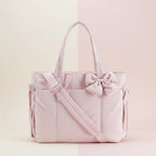 Tote Bag Women's Bow Nylon Shoulder Handbag Work Travel