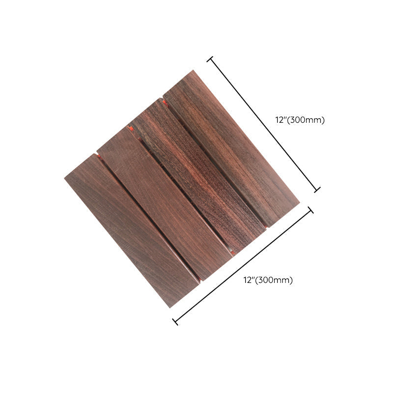 Traditional interlocking wood composite outdoor floor tiles