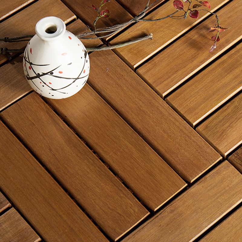 Traditional interlocking wood composite outdoor floor tiles