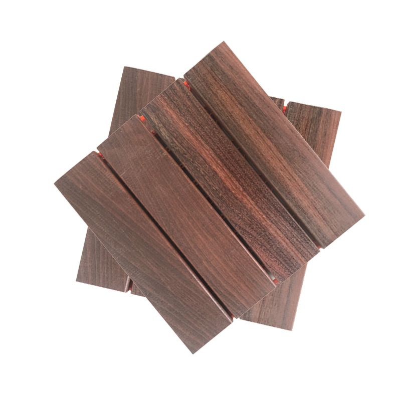 Traditional interlocking wood composite outdoor floor tiles