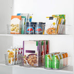 Transparent storage boxes for fridge and kitchen organisation