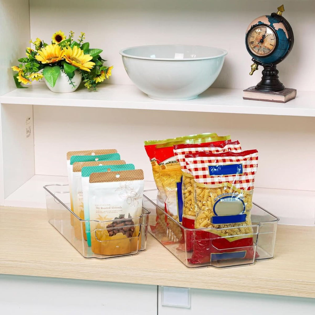 Transparent storage boxes for fridge & kitchen – set of 4