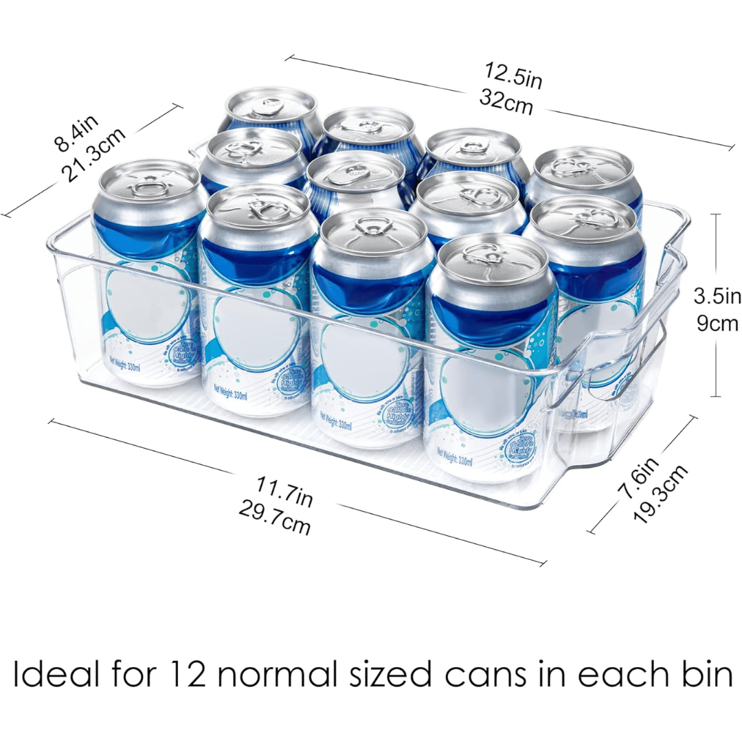 Transparent storage boxes for fridge & kitchen – set of 4